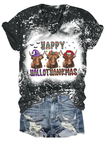 Happy Hallothanksmas Cow Shirt