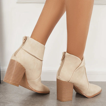 Chunky Ankle Boots Heels