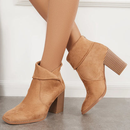 Chunky Ankle Boots Heels