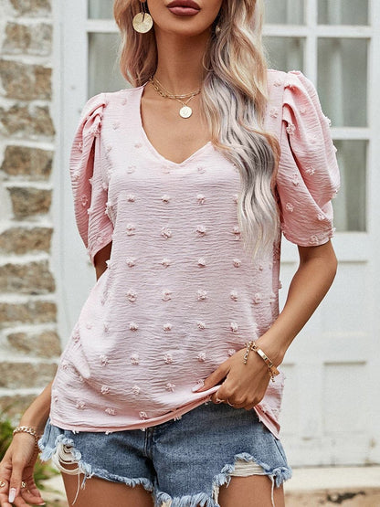 Chiffon Puff Sleeve Tops