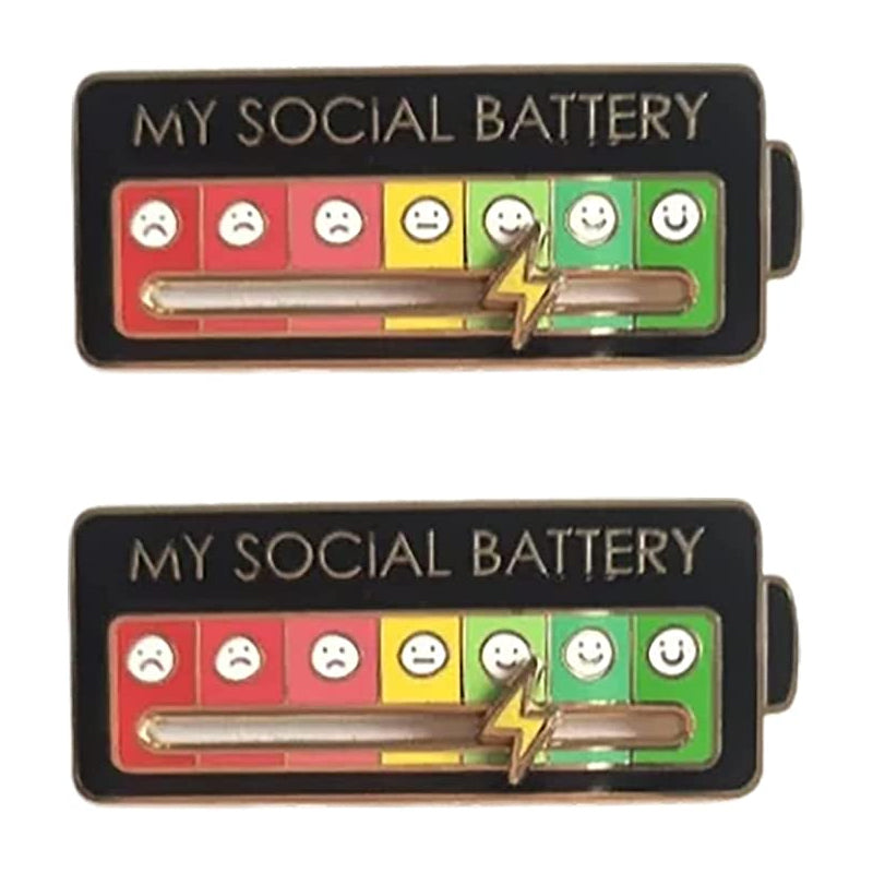 Social Battery Brooch Buckle