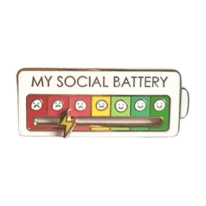 Social Battery Brooch Buckle