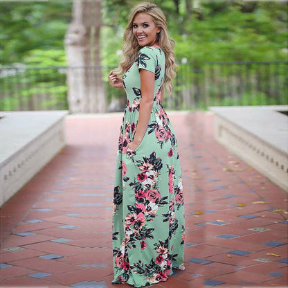 Floral Print Maxi Dress For Women