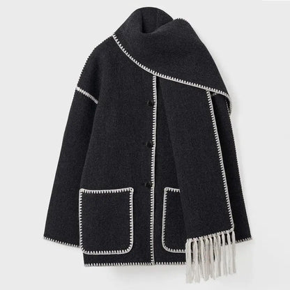 Women's Coat with Scarf